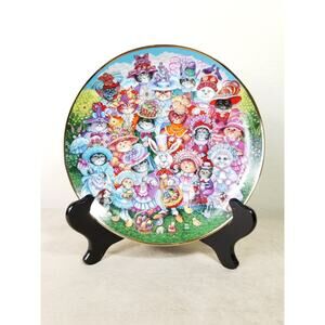 Cat Kitten Easter Purrade by Bill Bell Plate Fine Porcelain 8" Wall Decor Vtg